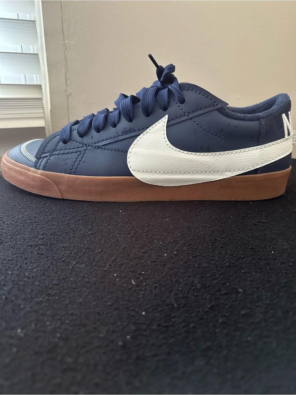 Nike Blazer Low 77 Jumbo WNTR Midnight Navy Gum Rare Size 15